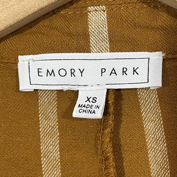 Emory Park Tailored Pinstripe Jumpsuit - Mustard - XS - Picture 9 of 16